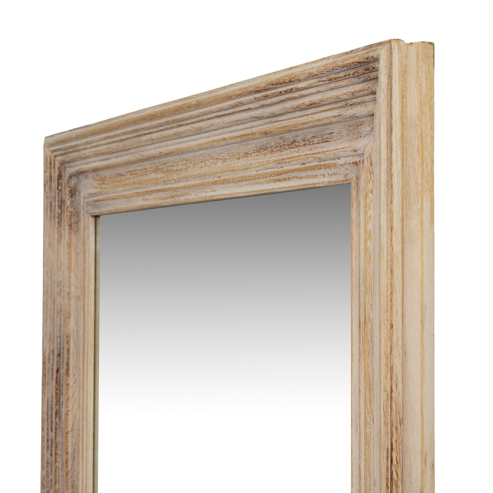 Washed Wood Framed Mirror - detail
