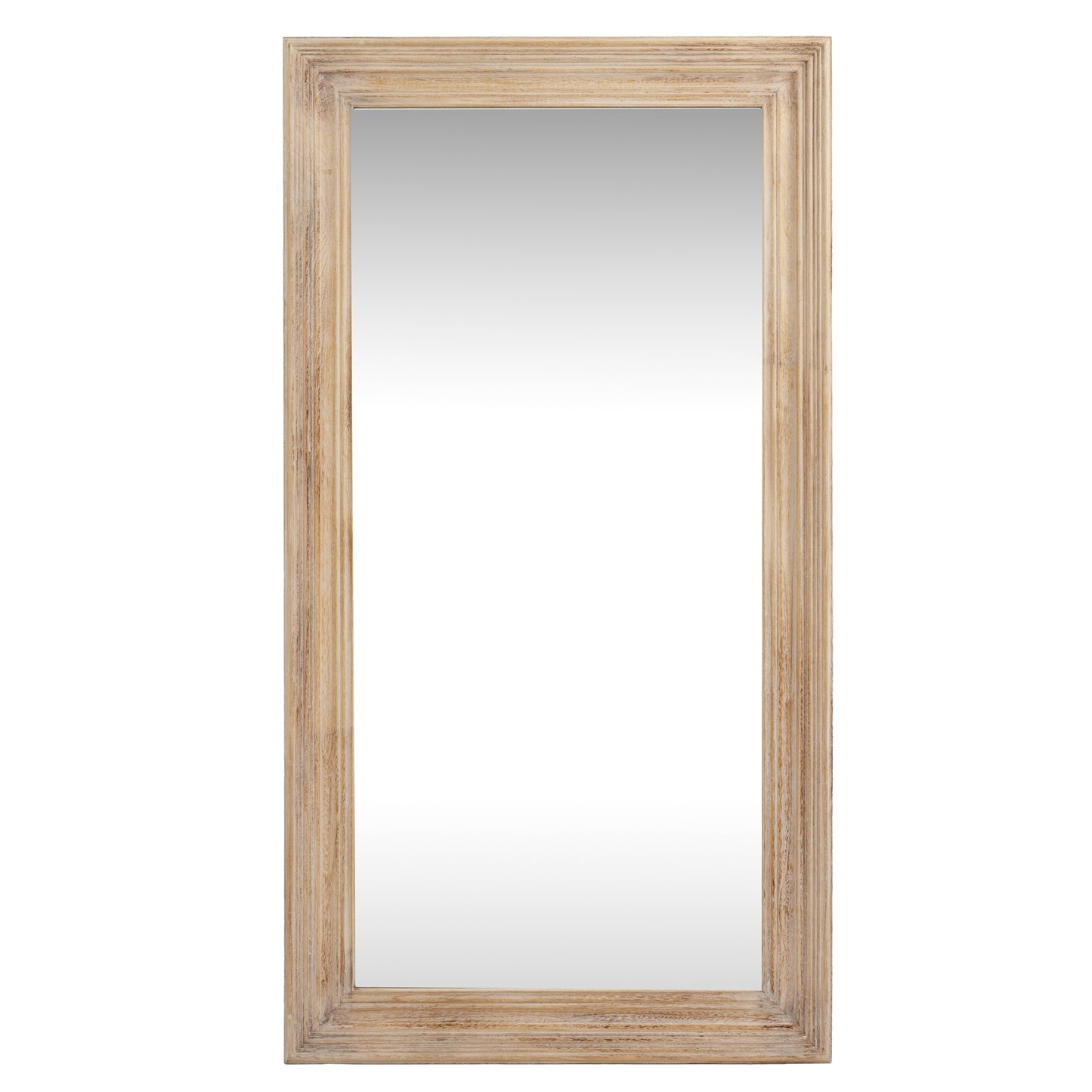 Washed Wood Framed Rectangular Wall Mirror 120x76cm