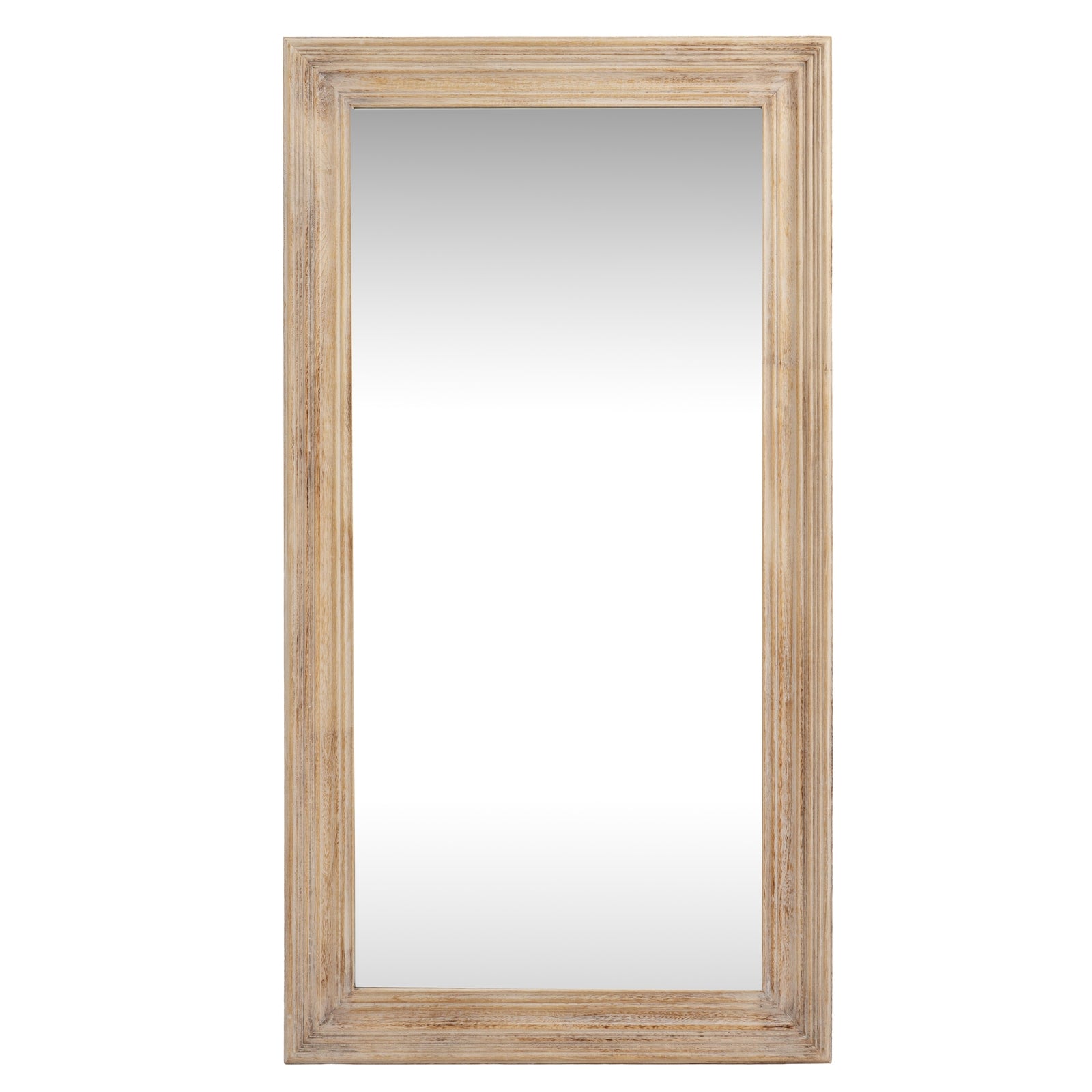 Washed Wood Framed Rectangular Wall Mirror 120x76cm