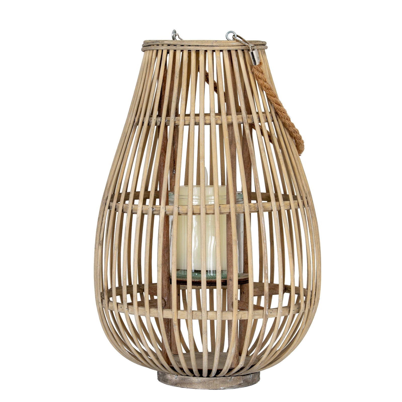 Medium ellipse wicker lantern close detail of the weave