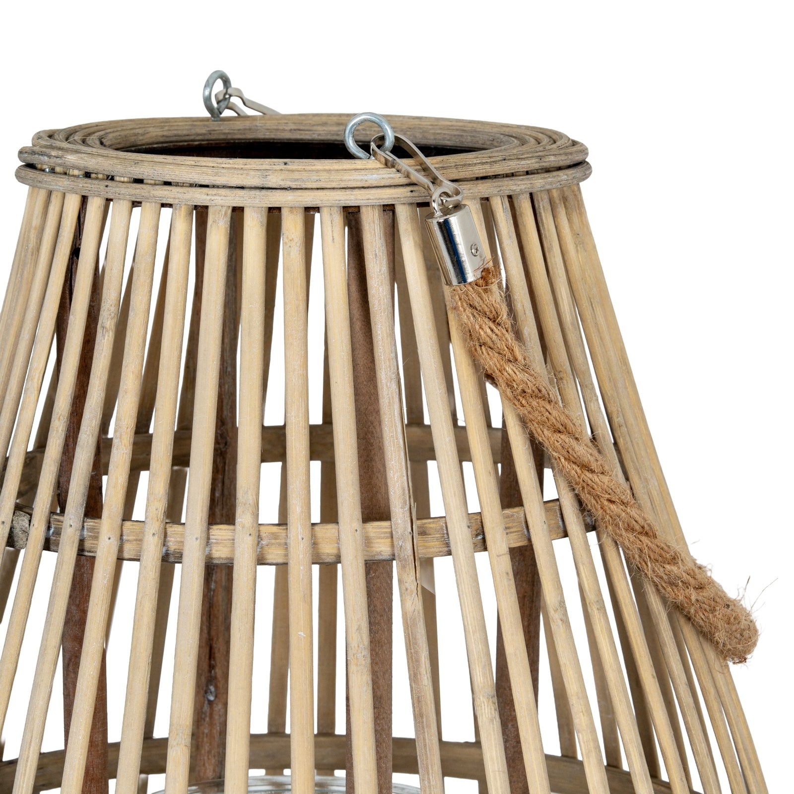 Medium ellipse wicker lantern alternative angle