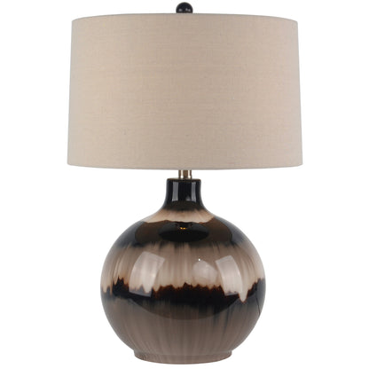 Sepia Shadows table lamp layered glass tonal detail