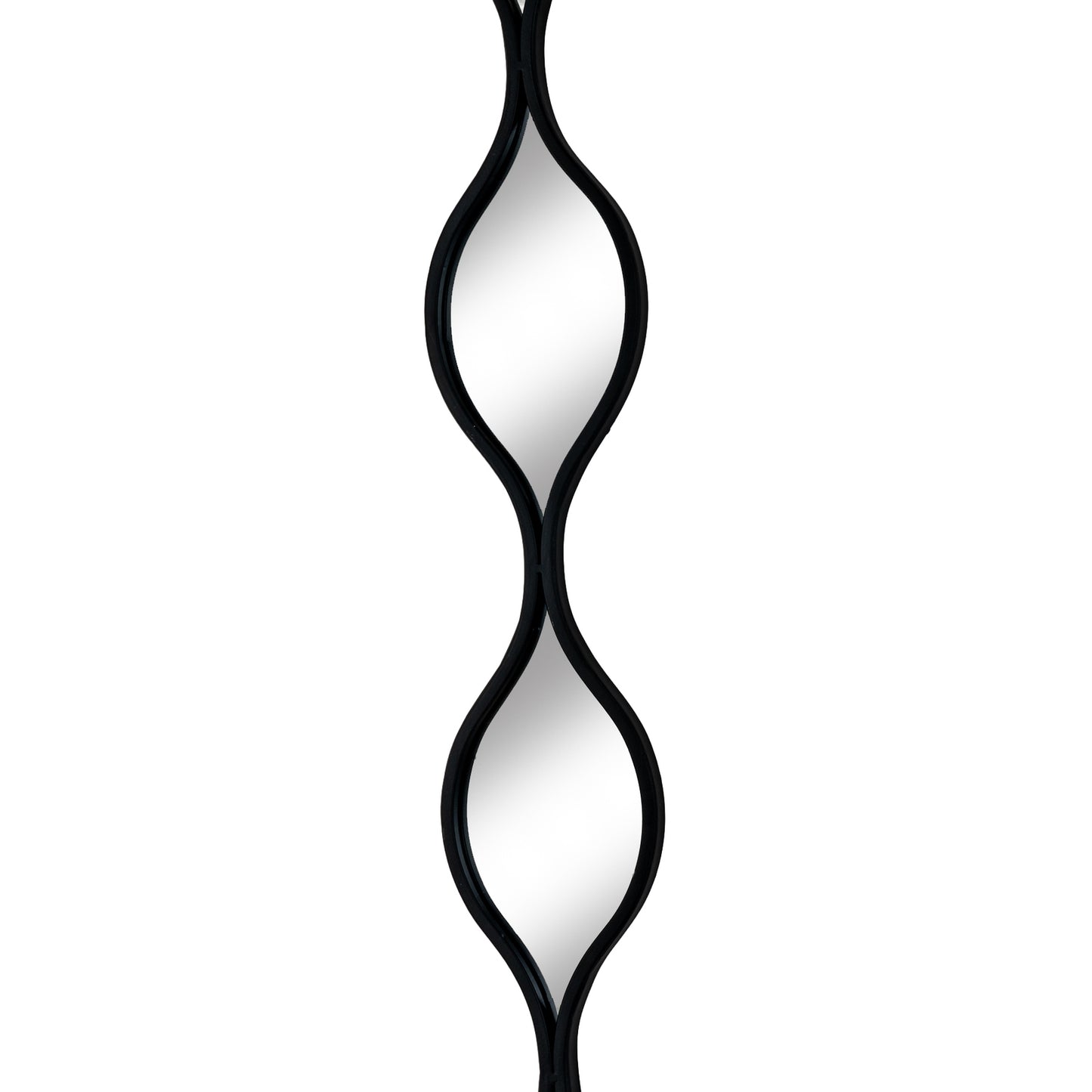Slim Black Hanging Mirror - angle