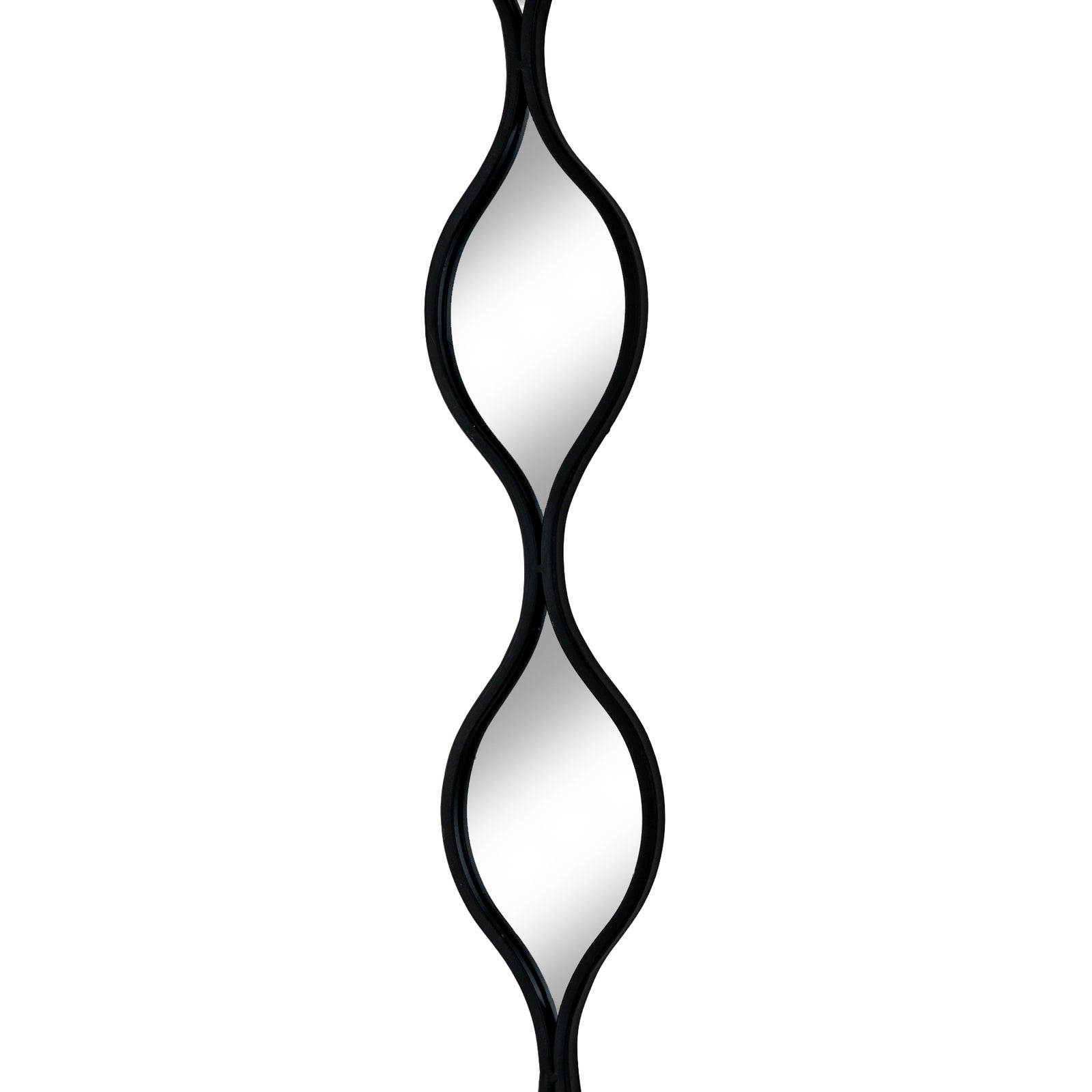 Slim Black Hanging Mirror - angle