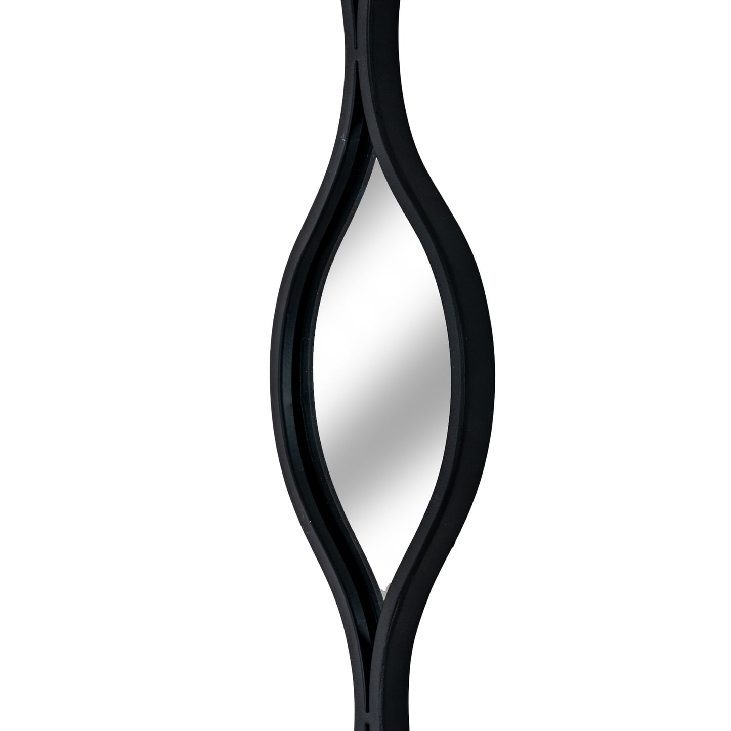 Slim Black Hanging Mirror - detail