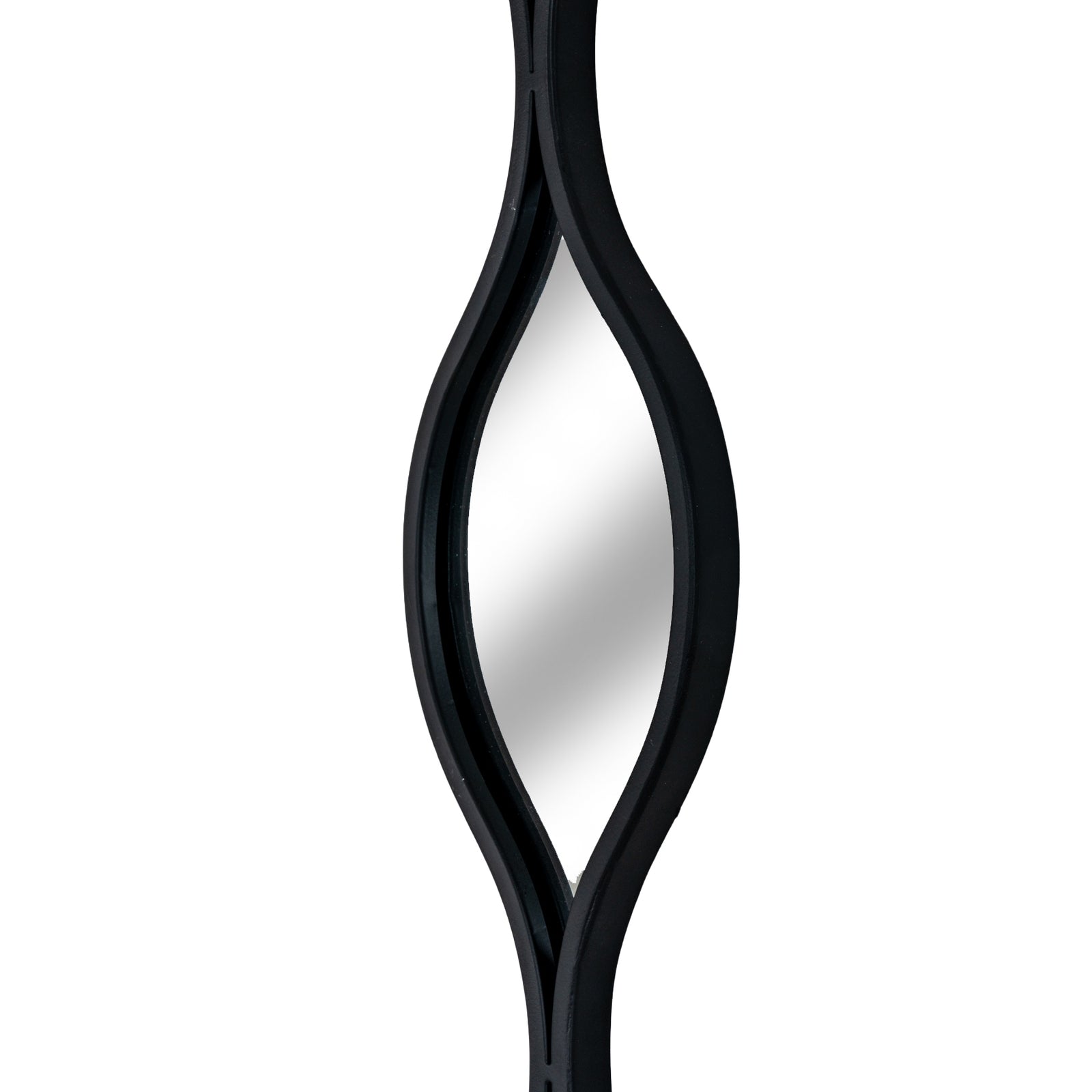 Slim Black Hanging Mirror - detail