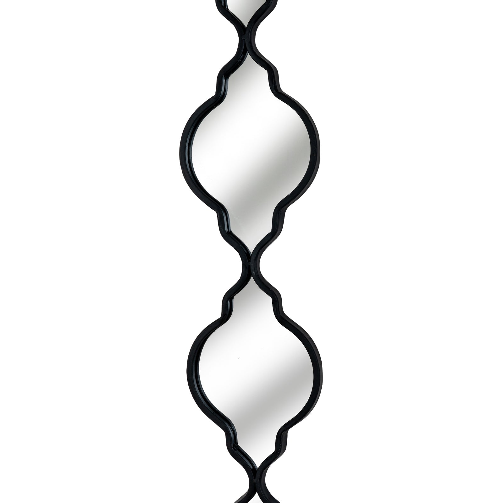 Black Quarterfoil Mirror - angle