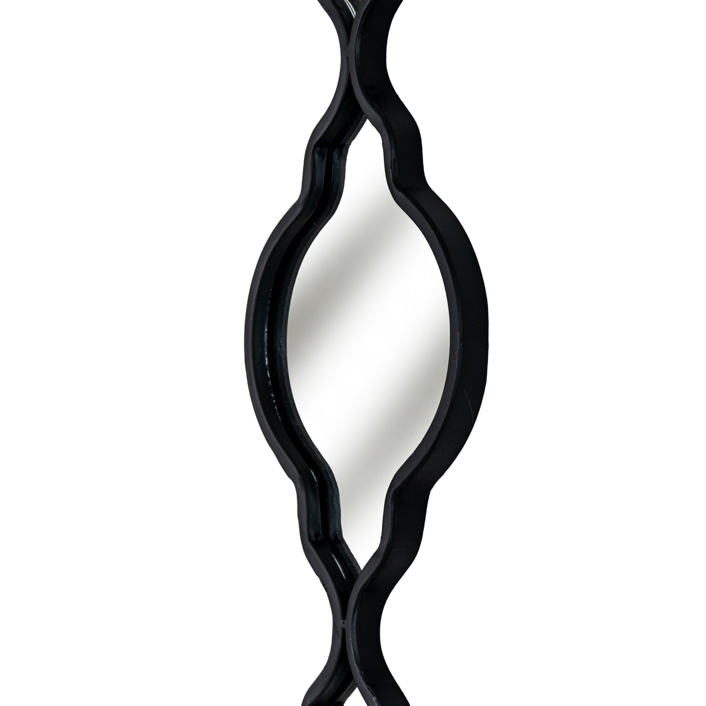 Black Quarterfoil Mirror - detail