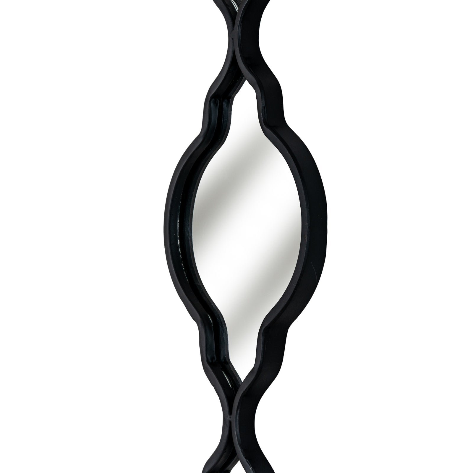 Black Quarterfoil Mirror - detail