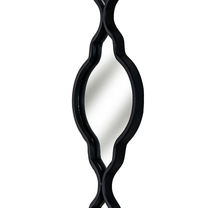 Black Quarterfoil Mirror - detail