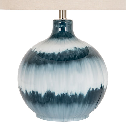Ocean Shadows table lamp linen shade detail