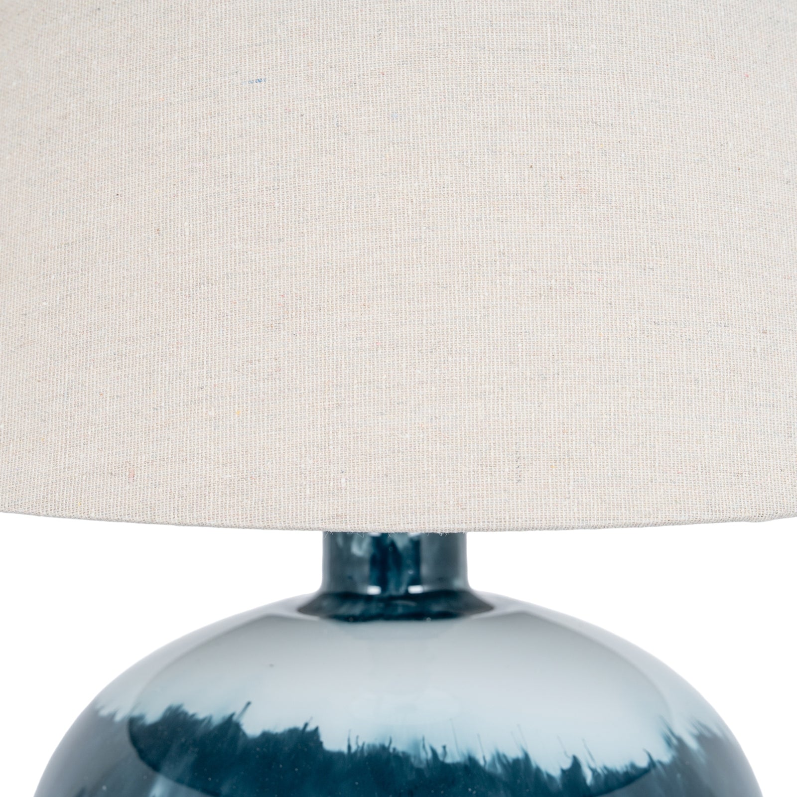 Ocean Shadows squat lamp styled on a sideboard