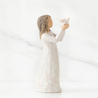 Willow Tree Soar Figurine | Figure with Bird | Hand-Painted Resin | Enesco | New