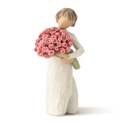 Willow Tree Abundance Figurine | Bouquet of Roses | Hand-Painted Resin | 14cm | Enesco | New