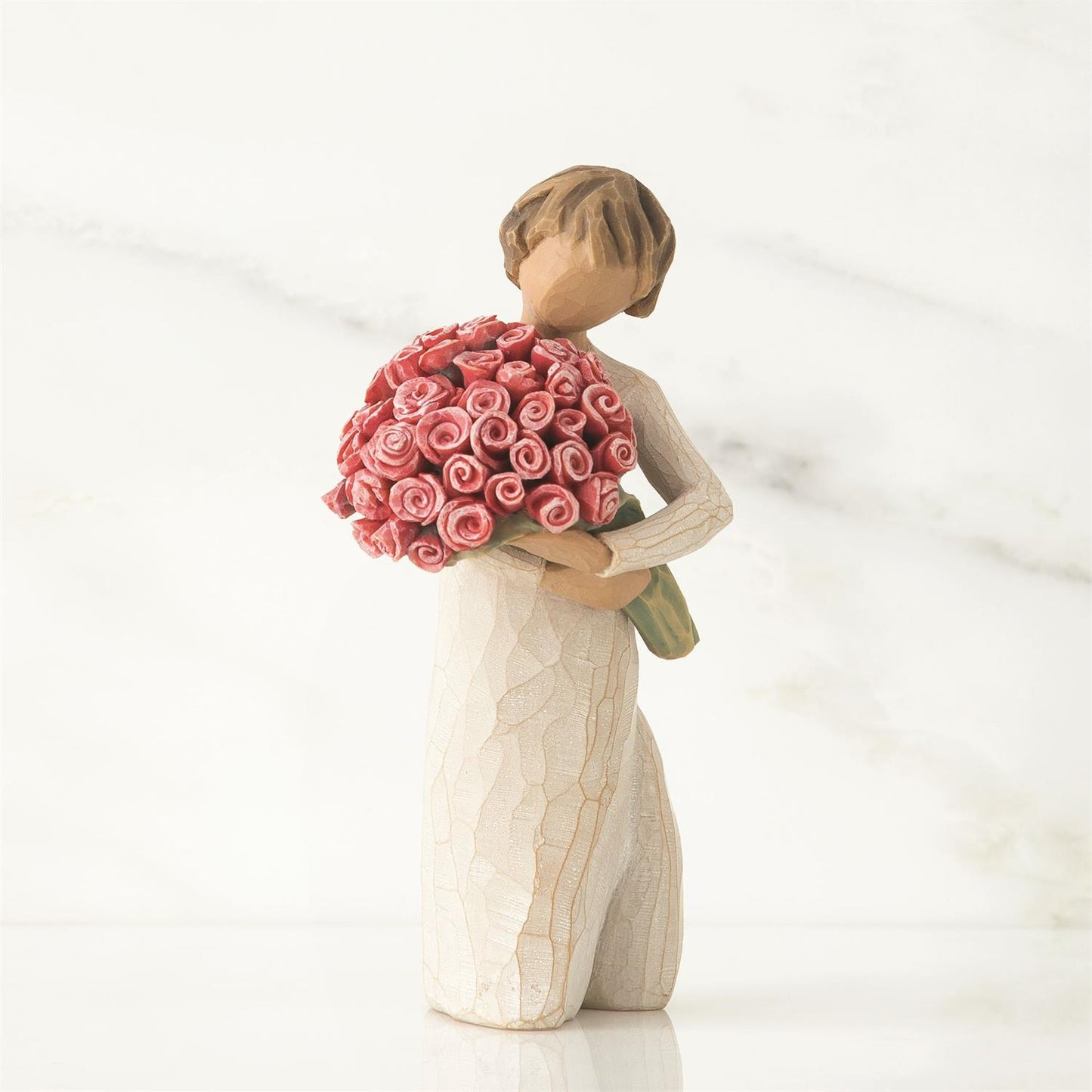 Willow Tree Abundance Figurine | Bouquet of Roses | Hand-Painted Resin | 14cm | Enesco | New