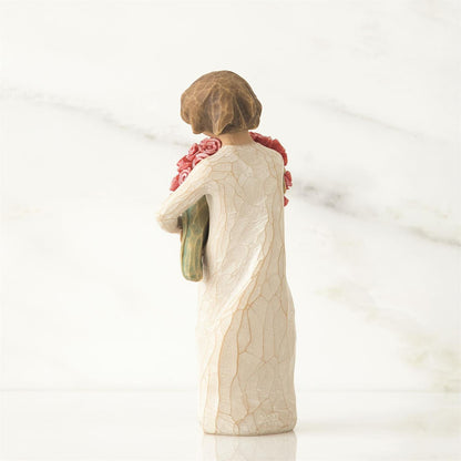 Willow Tree Abundance Figurine | Bouquet of Roses | Hand-Painted Resin | 14cm | Enesco | New