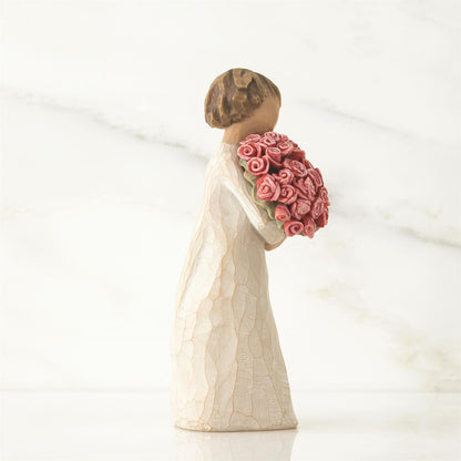 Willow Tree Abundance Figurine | Bouquet of Roses | Hand-Painted Resin | 14cm | Enesco | New