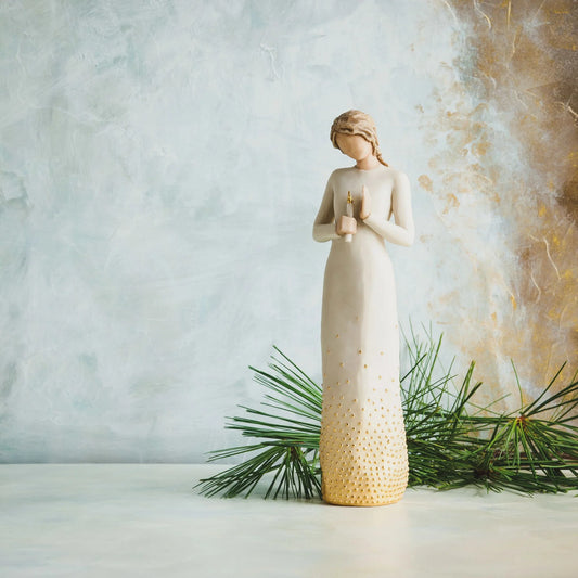 Willow Tree Vigil Figurine | Figure with Candle | Hand-Painted Resin | 25.5cm | Enesco