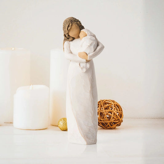 Willow Tree Sanctuary Figurine | Mother and Baby | Signature Collection | Hand-Painted Resin | 16.5cm | Enesco