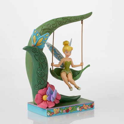 Disney Traditions Tinker Bell on Swing Suspended in Springtime Musical Figurine | Jim Shore | New