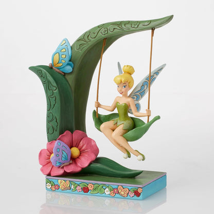 Disney Traditions Tinker Bell on Swing Suspended in Springtime Musical Figurine | Jim Shore | New
