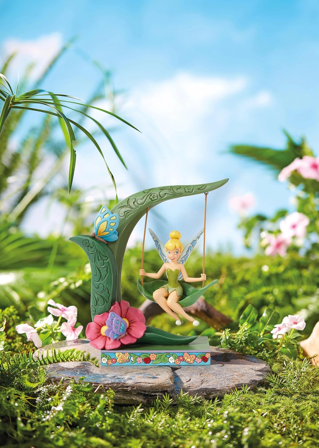 Disney Traditions Tinker Bell on Swing Suspended in Springtime Musical Figurine | Jim Shore | New