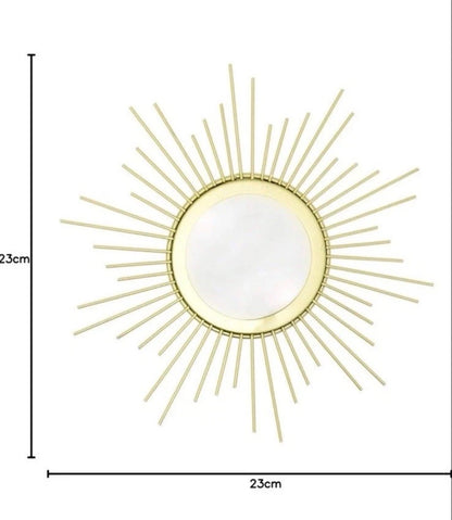 Gold Sunburst Wall Mirror Set of 3 | Home Decor Wall Art | Starburst Aztec Design | New