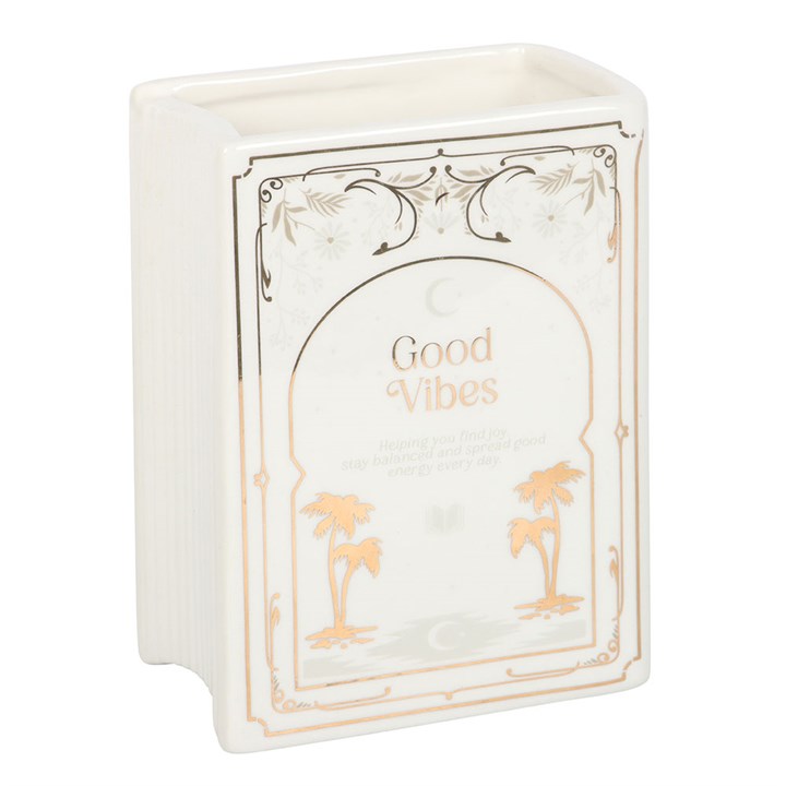 White Book Shaped Flower Vase | Ceramic | Novelty Home Decor | New
