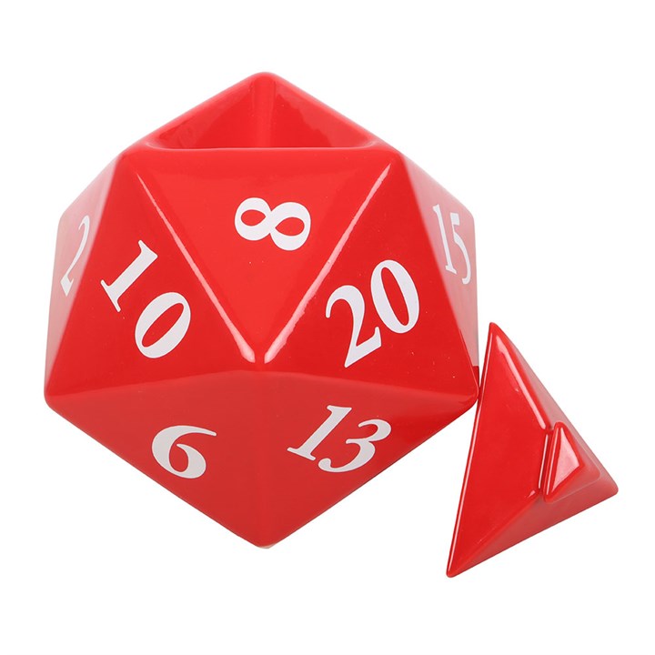 D20 Gaming Dice Shaped Oil Burner | Ceramic | Gamer Gift | Tealight | New