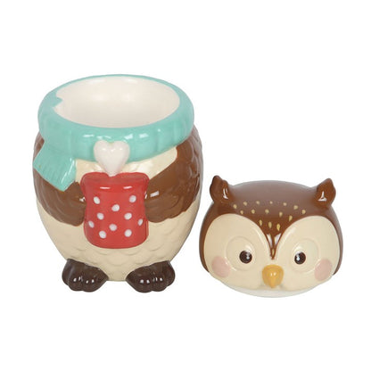 Oliver Owl Oil Burner | Ceramic | Woodland Decor | Tealight Holder | New