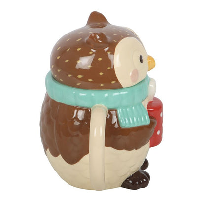 Oliver Owl Lidded Mug | Ceramic | Woodland Novelty Gift | Father's Day | New
