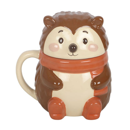 Hazel Hedgehog Lidded Mug | Ceramic | Woodland Novelty Gift | Father's Day | New