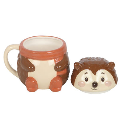 Hazel Hedgehog Lidded Mug | Ceramic | Woodland Novelty Gift | Father's Day | New