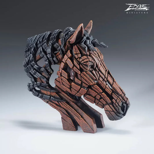 EDGE SCULPTURE Horse Bust Miniature (Bay)