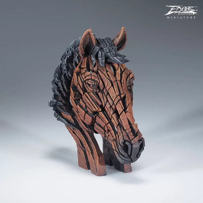 EDGE SCULPTURE Horse Bust Miniature (Bay)