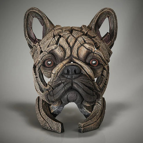 French Bulldog Bust Fawn Sculpture | Edge Sculpture Matt Buckley Hand-Painted Marble Resin 31cm