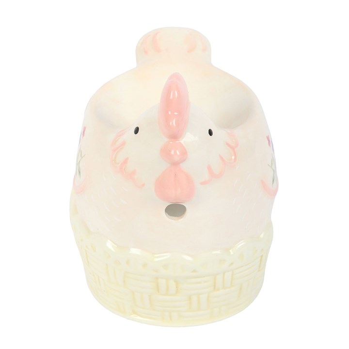 Hen Shaped Oil Burner & Wax Warmer | Pastel Ceramic | Floral | Tealight | New