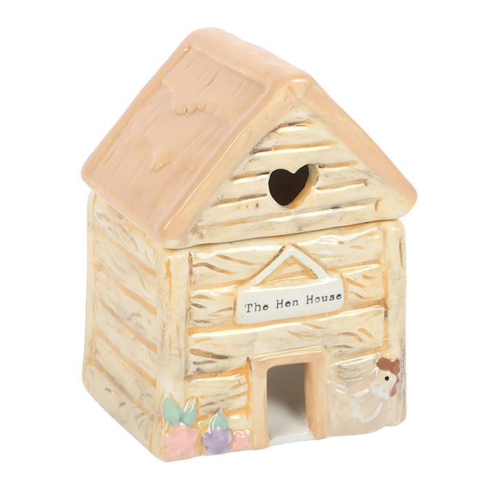 Hen House Oil Burner | Ceramic | Heart Cut-Out | Farmhouse Decor | New