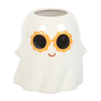 Groovy Ghost Flower Vase | Ceramic | Halloween Home Decor | New