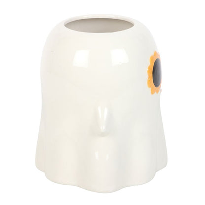 Groovy Ghost Flower Vase | Ceramic | Halloween Home Decor | New