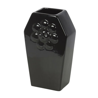 Coffin Flower Vase | Ceramic | Gothic Halloween Decor | New