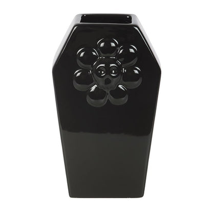 Coffin Flower Vase | Ceramic | Gothic Halloween Decor | New