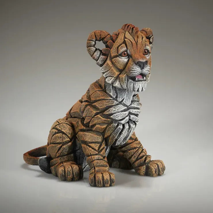 Edge Sculpture Lion Cub Figure | ED46 | 21.8cm | Cold Cast Polystone | New