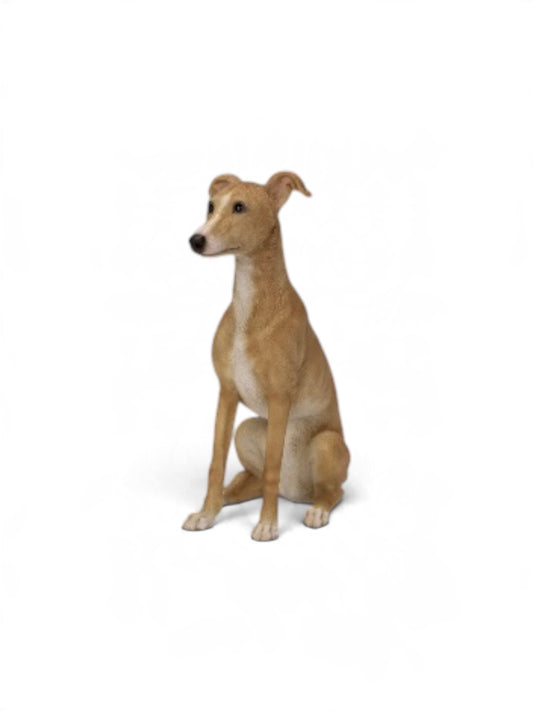 Vivid Arts Whippet Fawn White Resin Dog Ornament