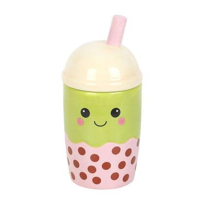 Kawaii Bubble Tea Oil Burner & Wax Warmer | Ceramic | Removable Lid | New