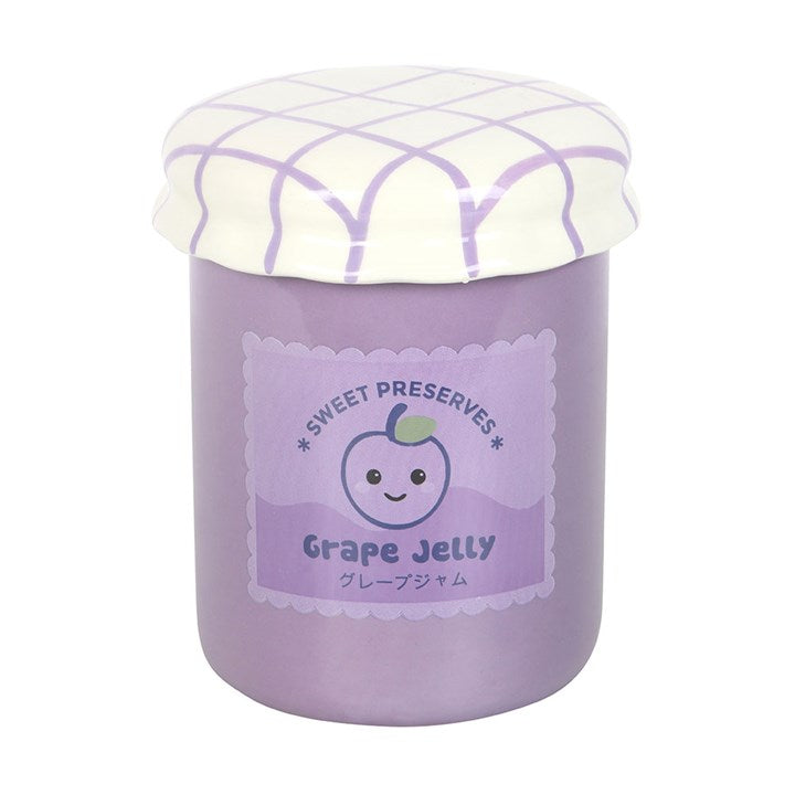 Grape Jelly Jar Oil Burner & Wax Warmer | Kawaii Ceramic | Removable Lid | New