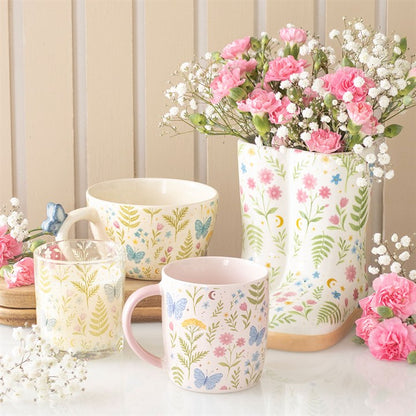 Luna Bloom Floral Print Welly Boot Planter