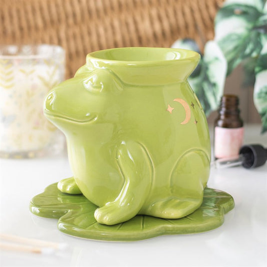 Luna Frog Shaped Oil Burner | Ceramic | Whimsical | Tealight Holder | New