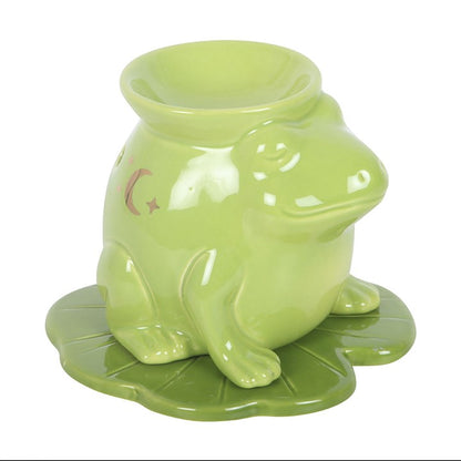 Luna Frog Shaped Oil Burner | Ceramic | Whimsical | Tealight Holder | New