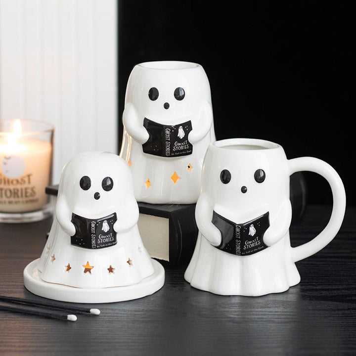 Ghost Stories Oil Burner | Ceramic | Halloween & Gothic Decor | Tealight | New